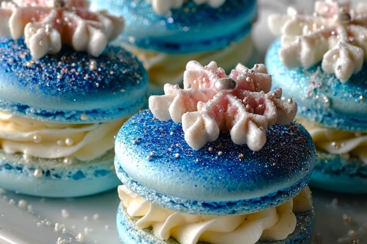 Snowflake Macarons